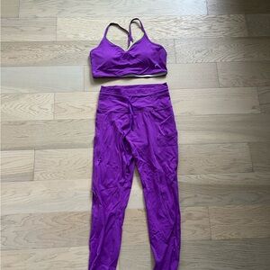 ZYIA White and Purple Activewear
